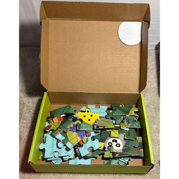 Mudpuppy Rainforest Fuzzy Puzzle 42 Chunky Pieces Eco-Friendly Educational - Picture 6 of 6